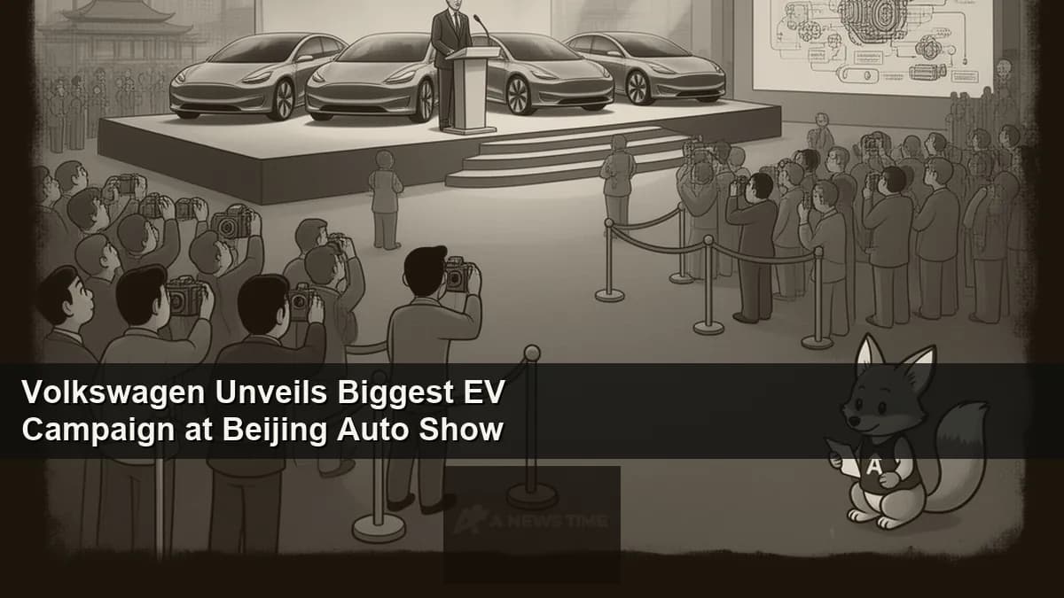 Volkswagen electric vehicles on display at Auto China 2026 Beijing auto show stage