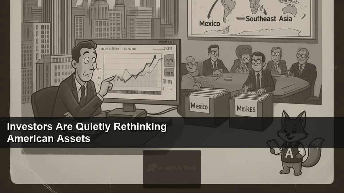 Financial analyst looking at declining US dollar index chart with European and Asian market data