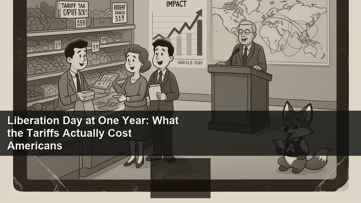 Container ships at US port with tariff tax chart showing rising costs for American importers
