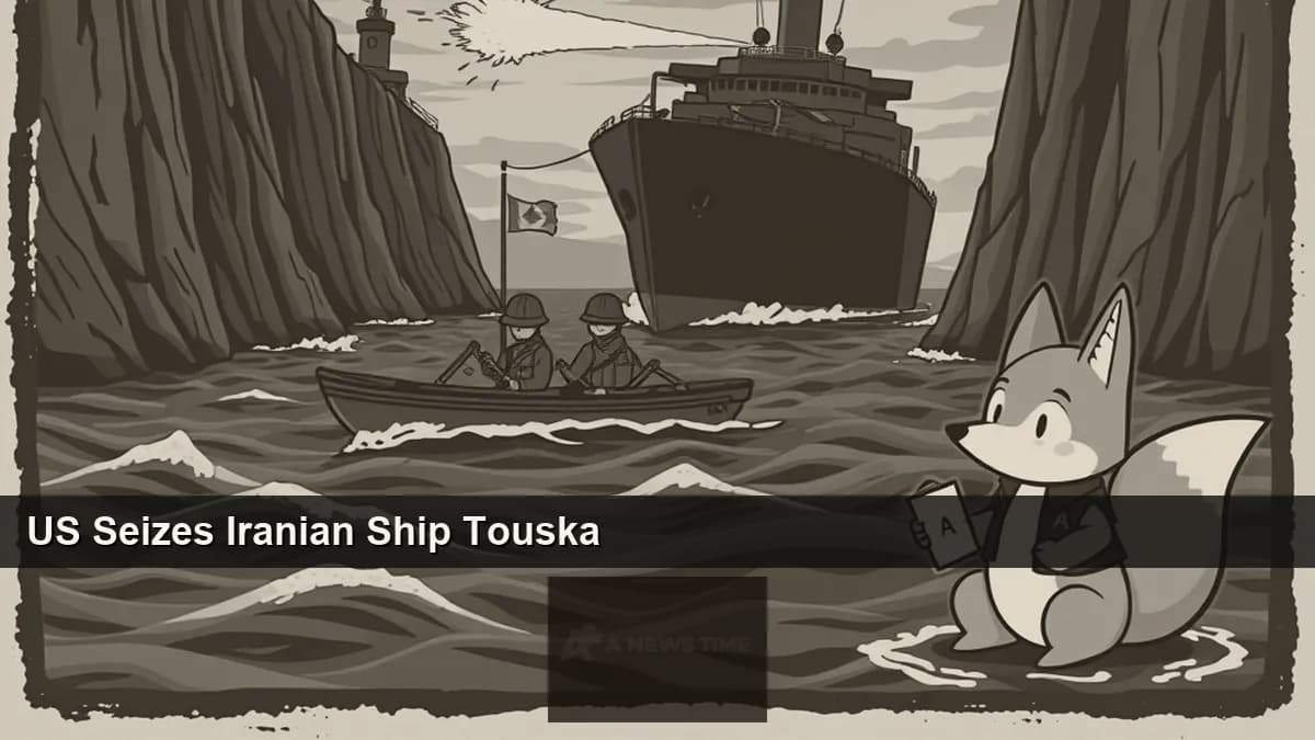 US Navy destroyer USS Spruance shadowing the Iranian cargo ship Touska in the Gulf of Oman during April 19 maritime blockade standoff