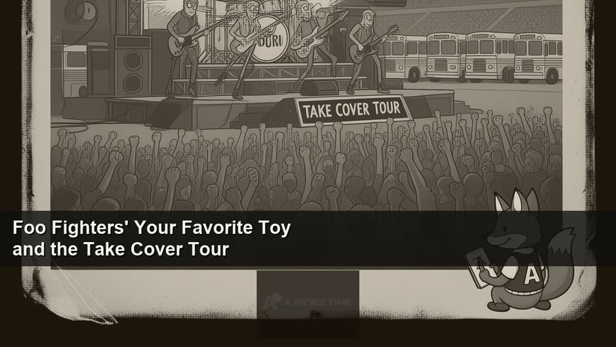 Foo Fighters band performing live on Take Cover Tour 2026 with new album Your Favorite Toy