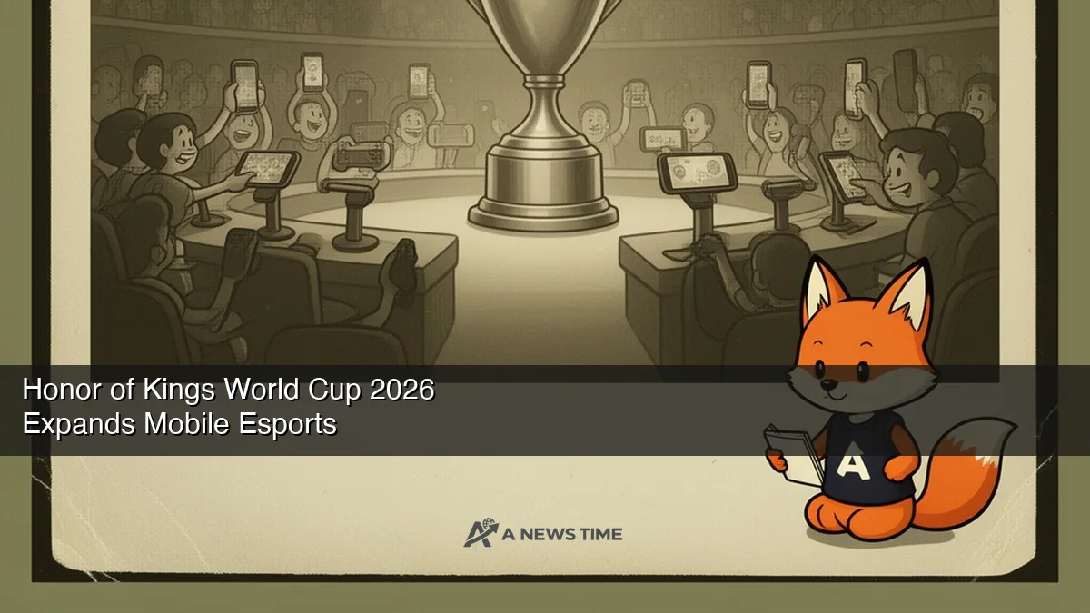Honor of Kings World Cup 2026 esports stage with mobile gaming teams competing on stage