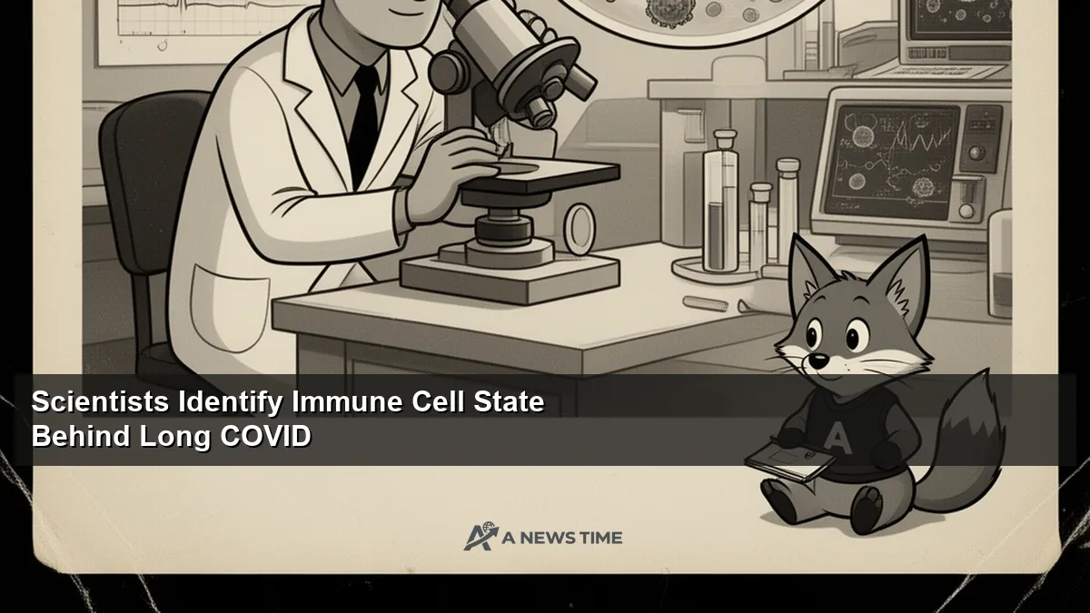 Microscope view of monocyte immune cells analyzed in Long COVID research study
