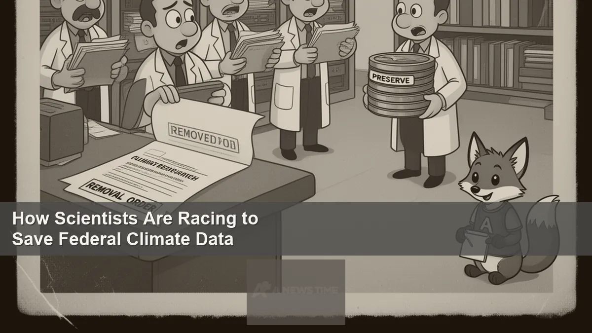 Scientists working at computers archiving federal climate data before government deletion under Trump