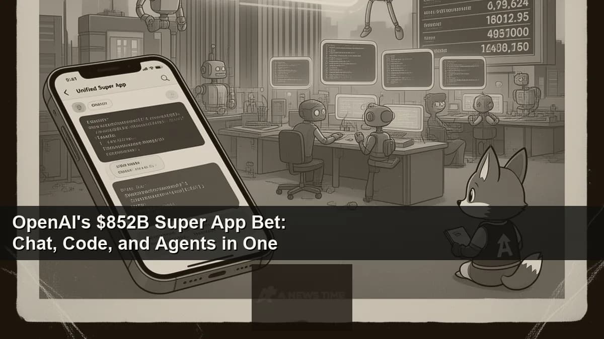 OpenAI logo on screen with financial charts showing record-breaking funding round valuation