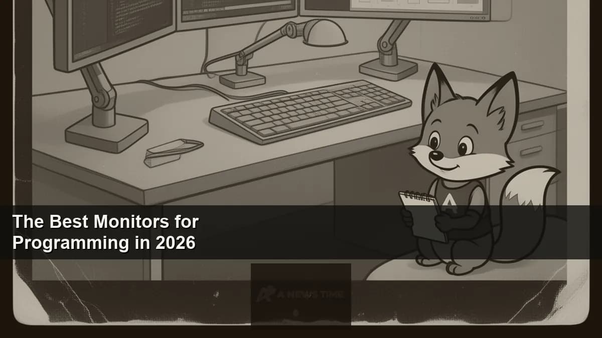 Developer workstation with ultrawide monitor displaying code editor and terminal windows
