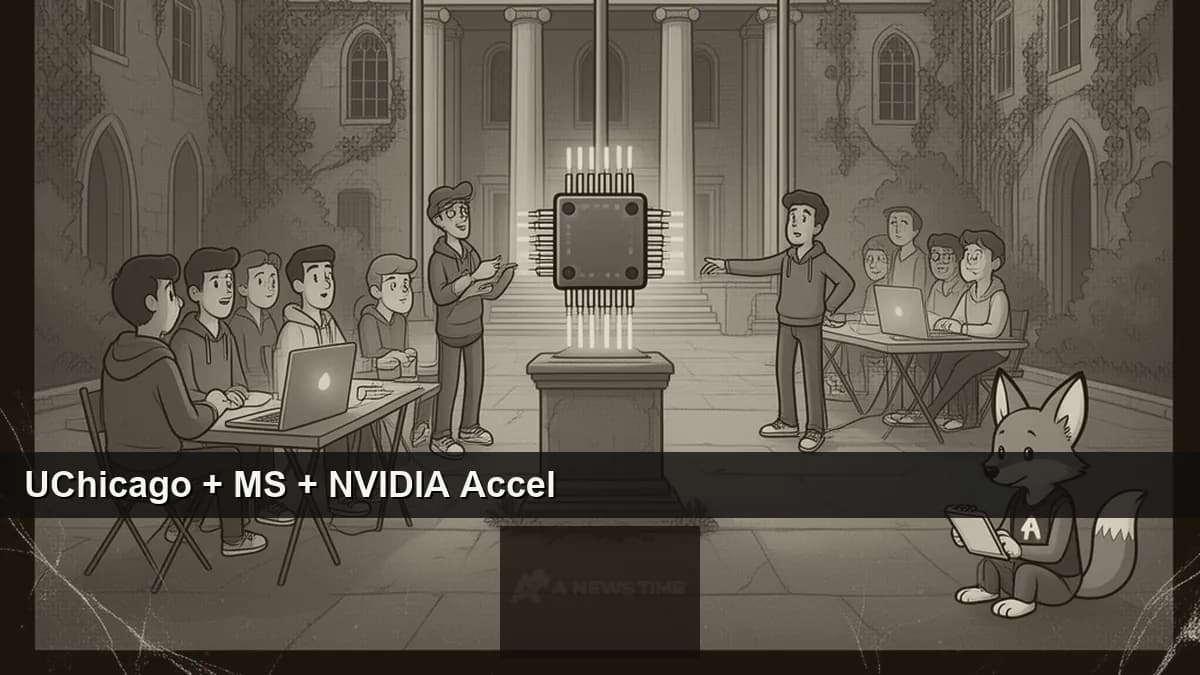 University of Chicago campus aerial view representing Midwest AI startup accelerator partnership with Microsoft and Mayfield