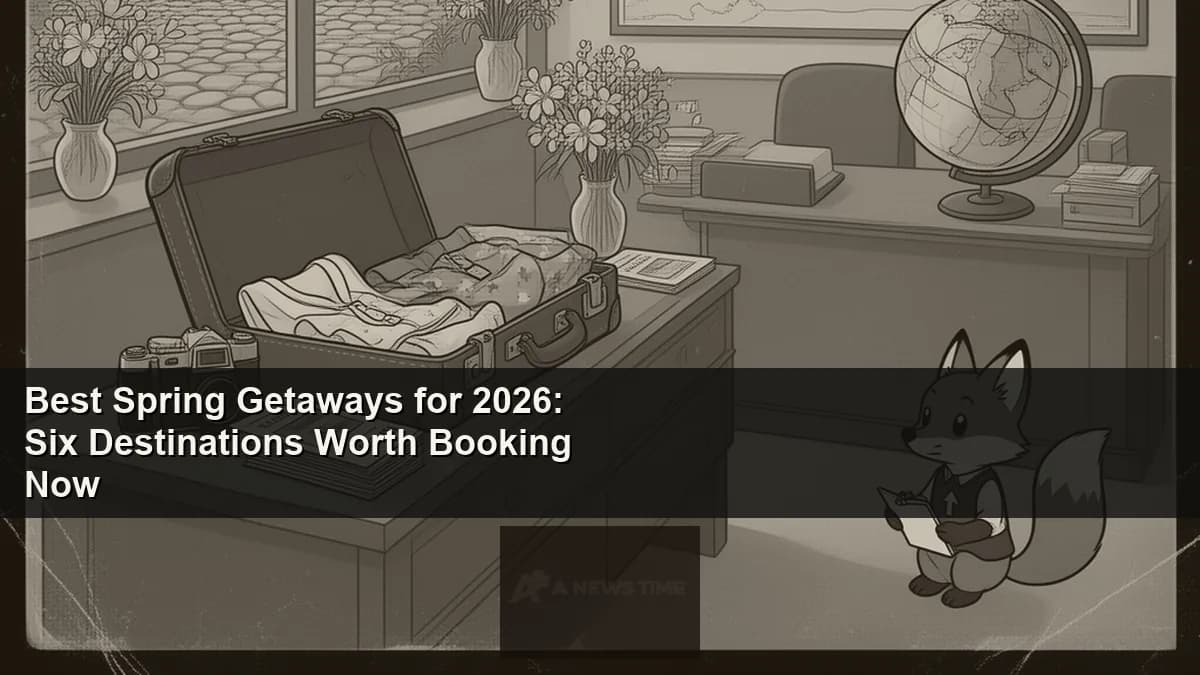 Turquoise bay with white sand beach and lush tropical hills under clear spring sky