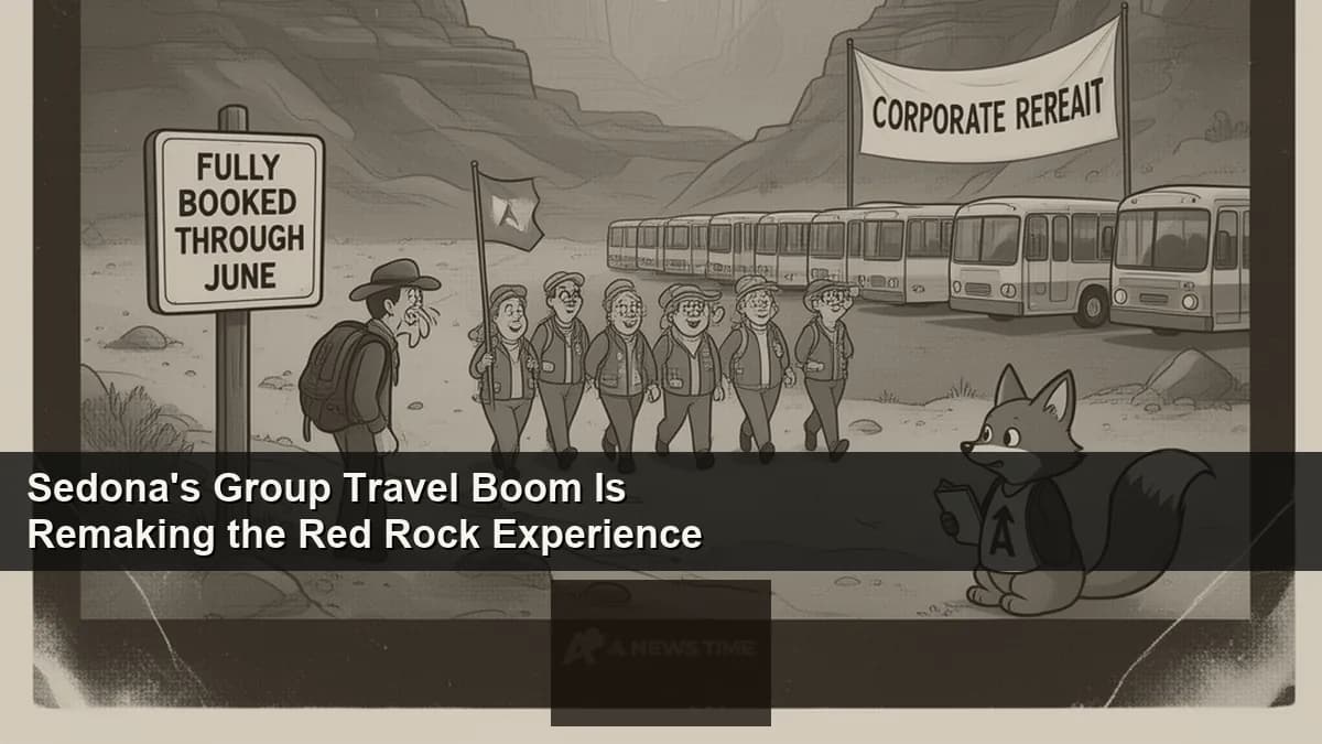 Sedona red rock formations from helicopter air tour perspective with verdant canyon below