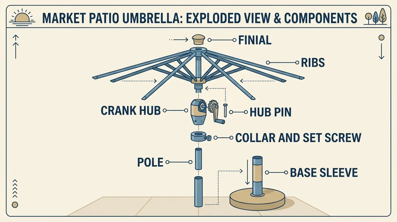 How to Stop a Patio Umbrella From Spinning