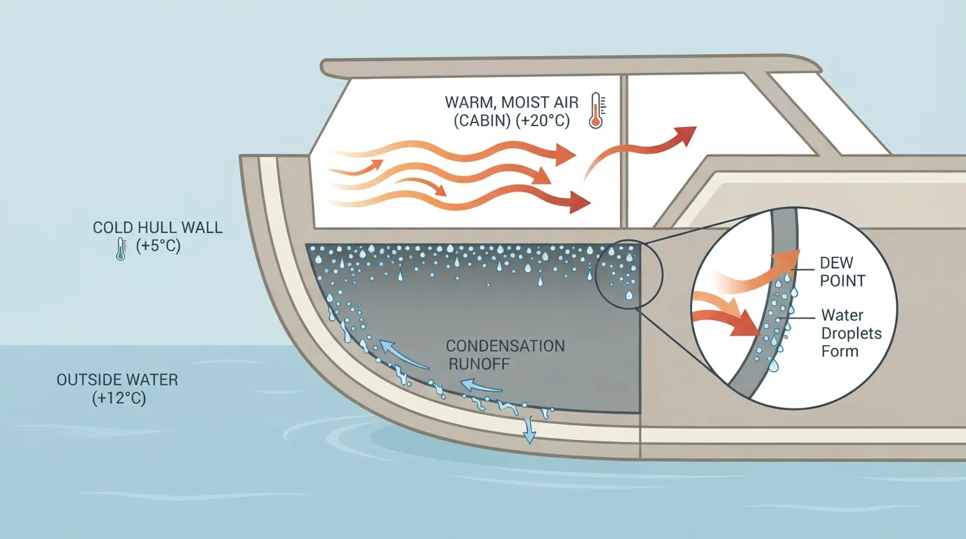 How to Stop Condensation Inside a Boat Cabin
