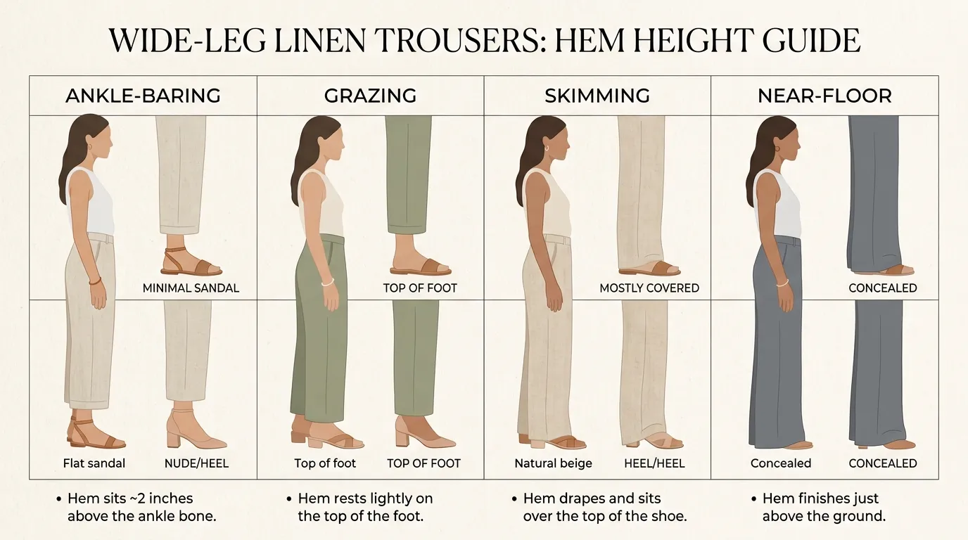 What Shoes to Wear With Wide-Leg Linen Pants